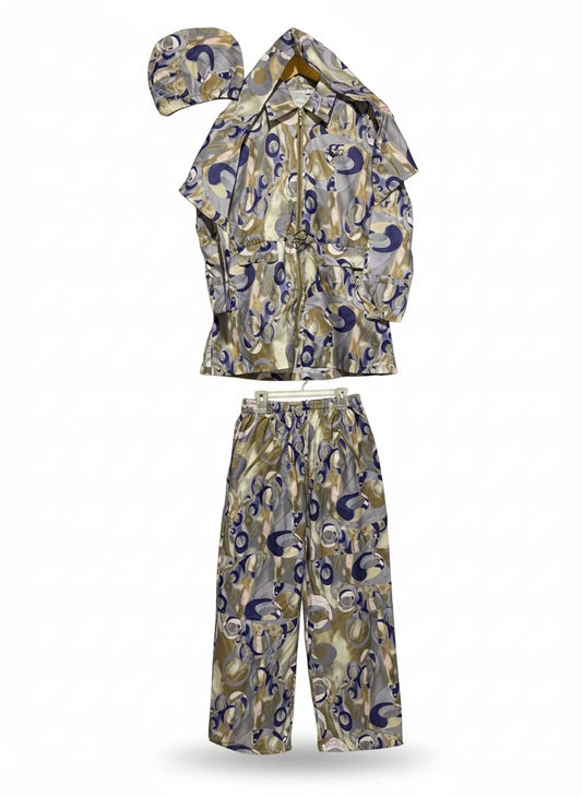 HASEMA|SMALL|GREY ABSTRACT PRINT FASHION CO-ORD SET