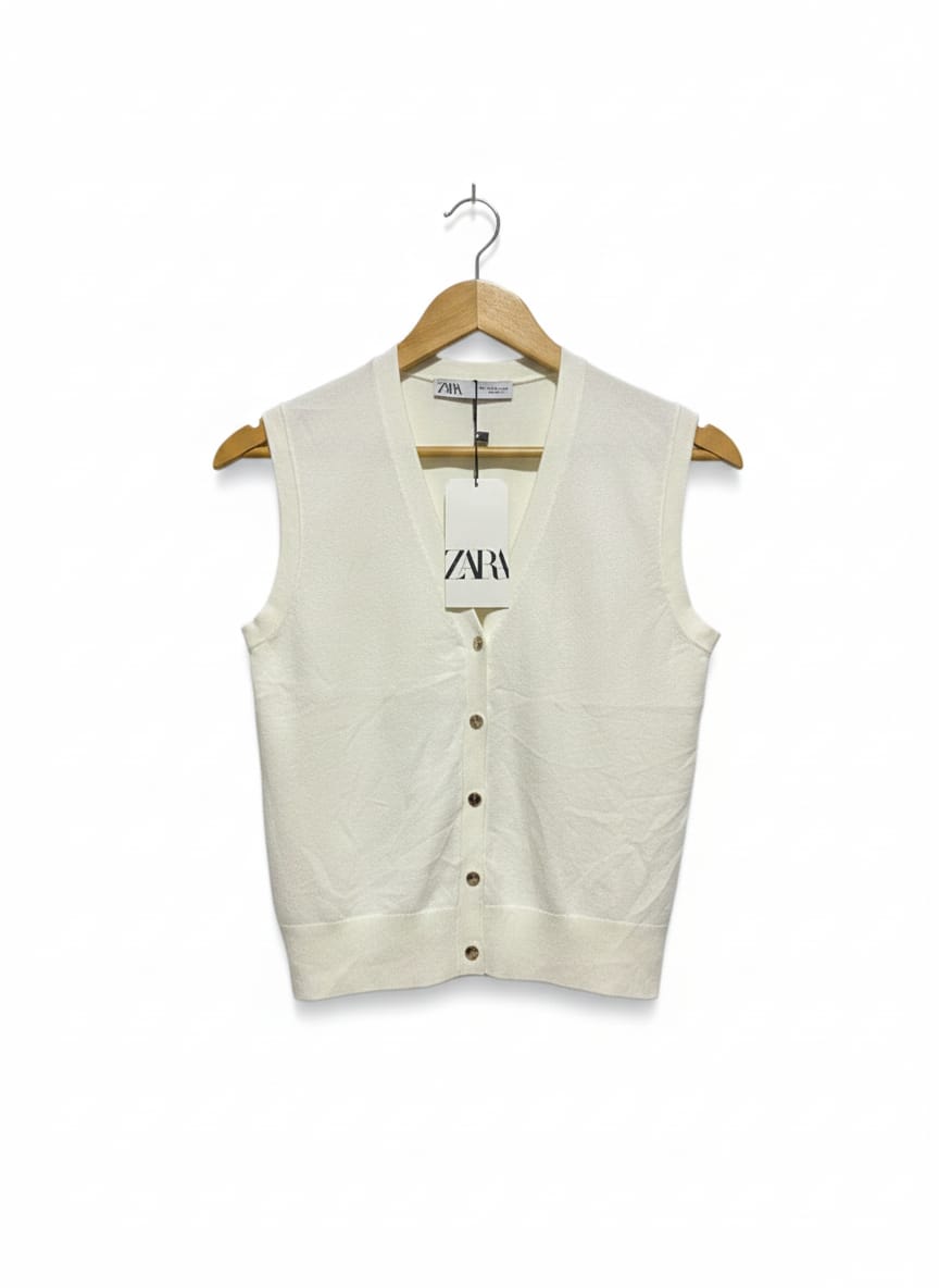 ZARA|S|BUST 16|BUTTON KNIT VEST