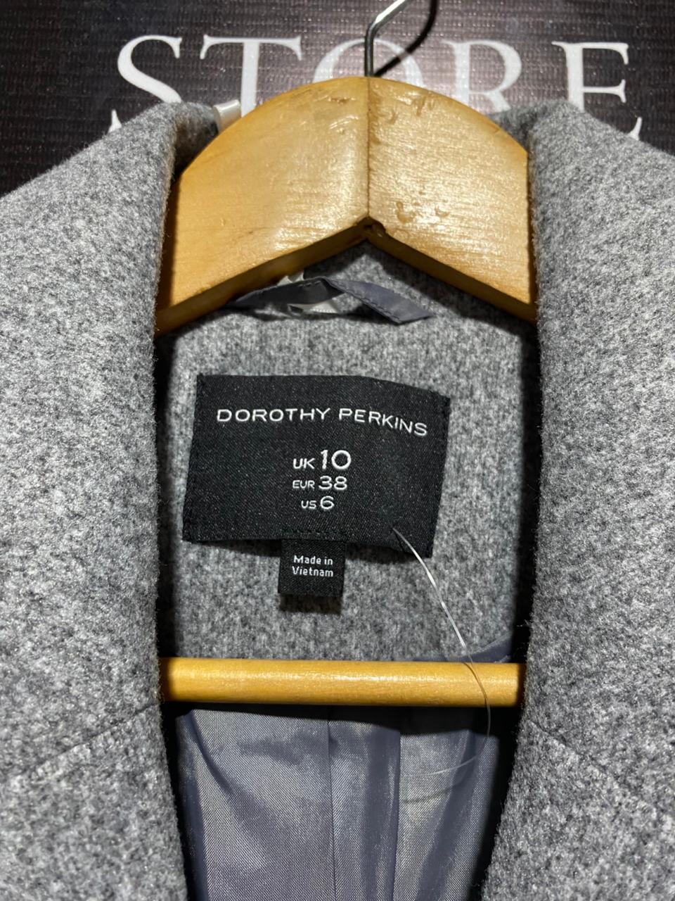 DOROTHY PERKINS|M|BUST 21|GREY MIDI FIT AND FLARE COAT