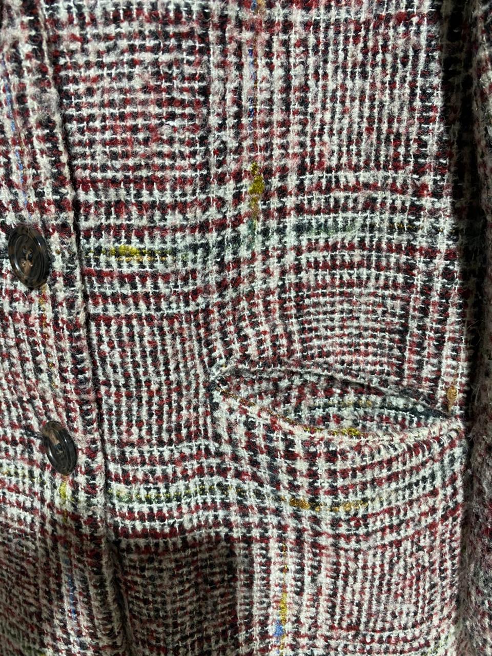 NEXT|M|BUST 19| BROWN CHECK KAI WOOL-BLEND HOUNDSTOOTH-CHECK COAT