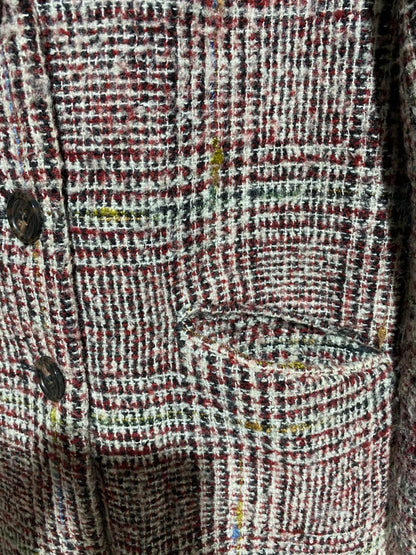 NEXT|M|BUST 19| BROWN CHECK KAI WOOL-BLEND HOUNDSTOOTH-CHECK COAT