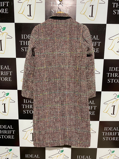 NEXT|M|BUST 19| BROWN CHECK KAI WOOL-BLEND HOUNDSTOOTH-CHECK COAT