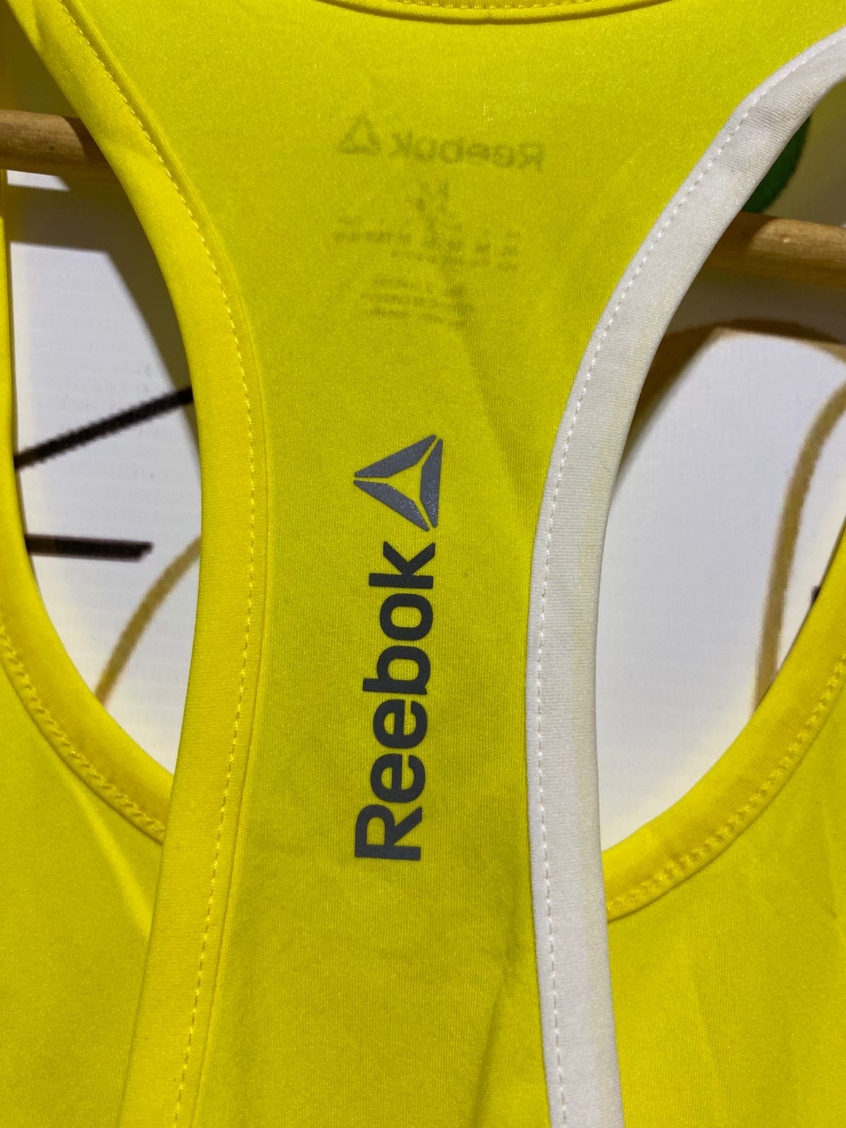 REEBOOK|M|BUST 17|Women's Yellow Racerback Tank Top