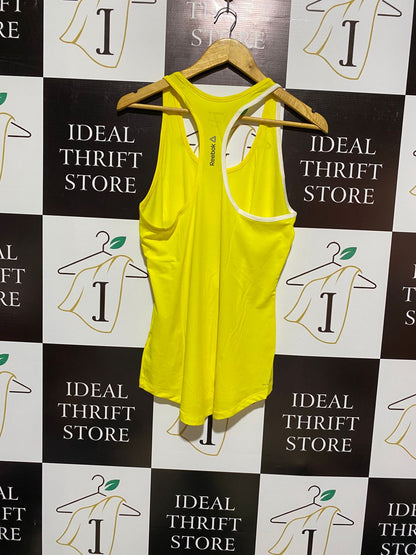 REEBOOK|M|BUST 17|Women's Yellow Racerback Tank Top