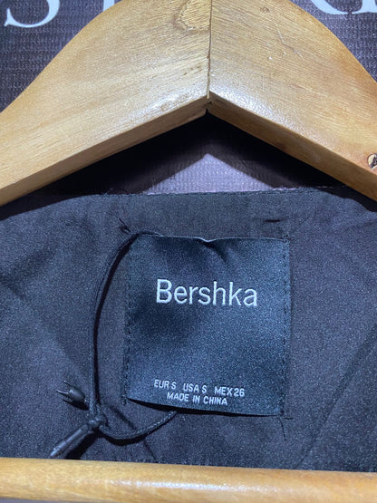 BERSHKA|S|BUST 17|Pink Tweed Cropped Top With Rhinestone Fringe