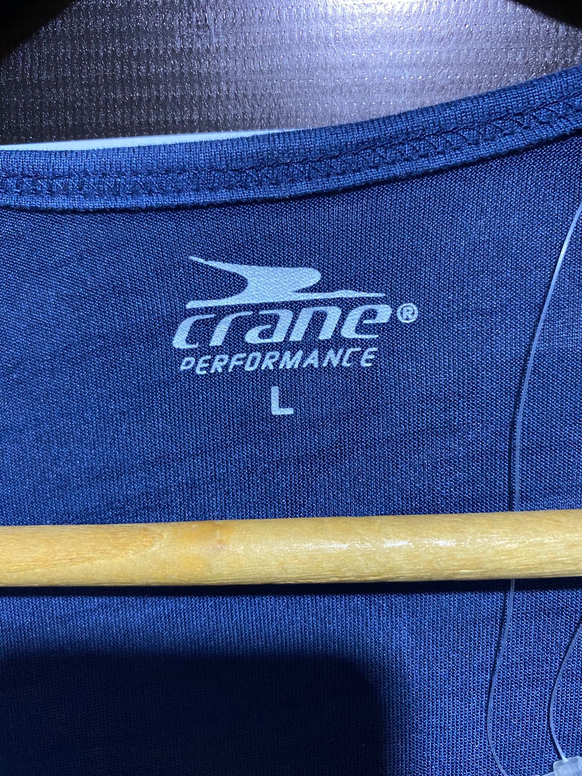 CRANE|L|BUST 20|Women's Blue T-Shirt With Mesh Sleeves