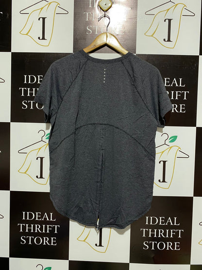 ATHLETIC WORKS|L|BUST 20|WOMEN'S ACTIVE DRAWSTRING TIE BACK SHORT SLEEVE T-SHIRT