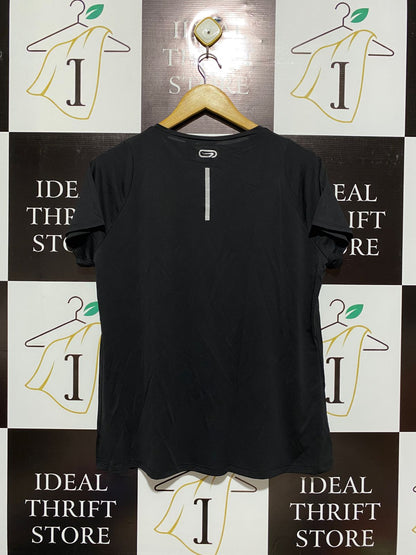 KALENJI|L/XL|BUST 20| Black V-Neck Running T-Shirt