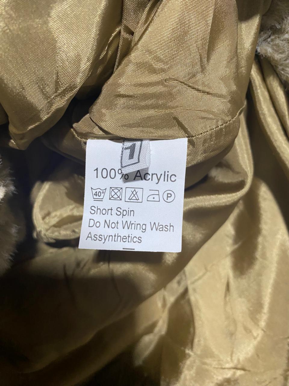 ACRYLIC|FREE SIZE| Vintage Long Faux Fur Coat