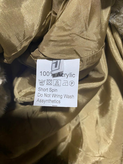 ACRYLIC|FREE SIZE| Vintage Long Faux Fur Coat