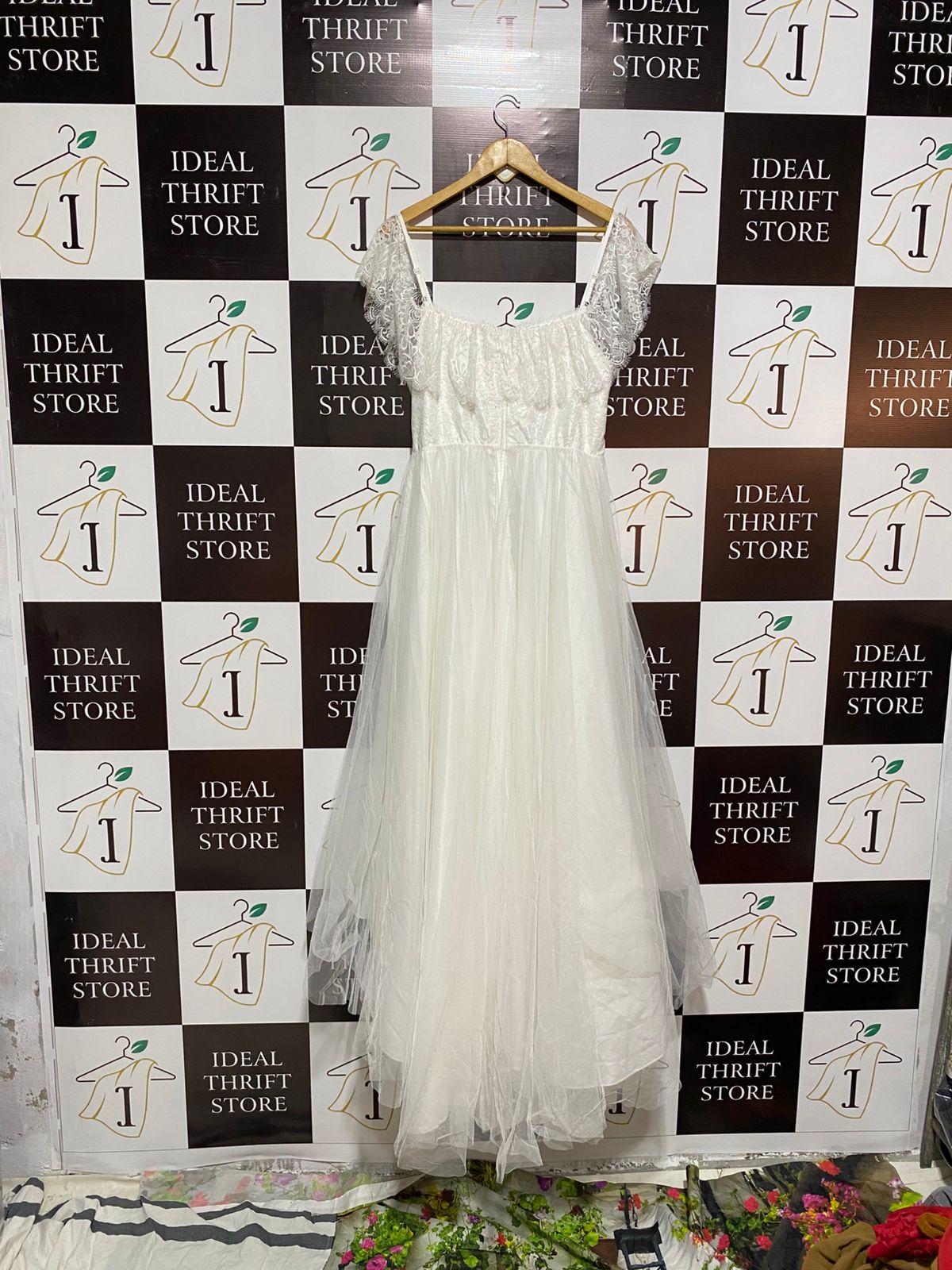 EVER PRETTY |M|BUST 17| Draped Sleeve A-Line Tulle Wedding Dress"