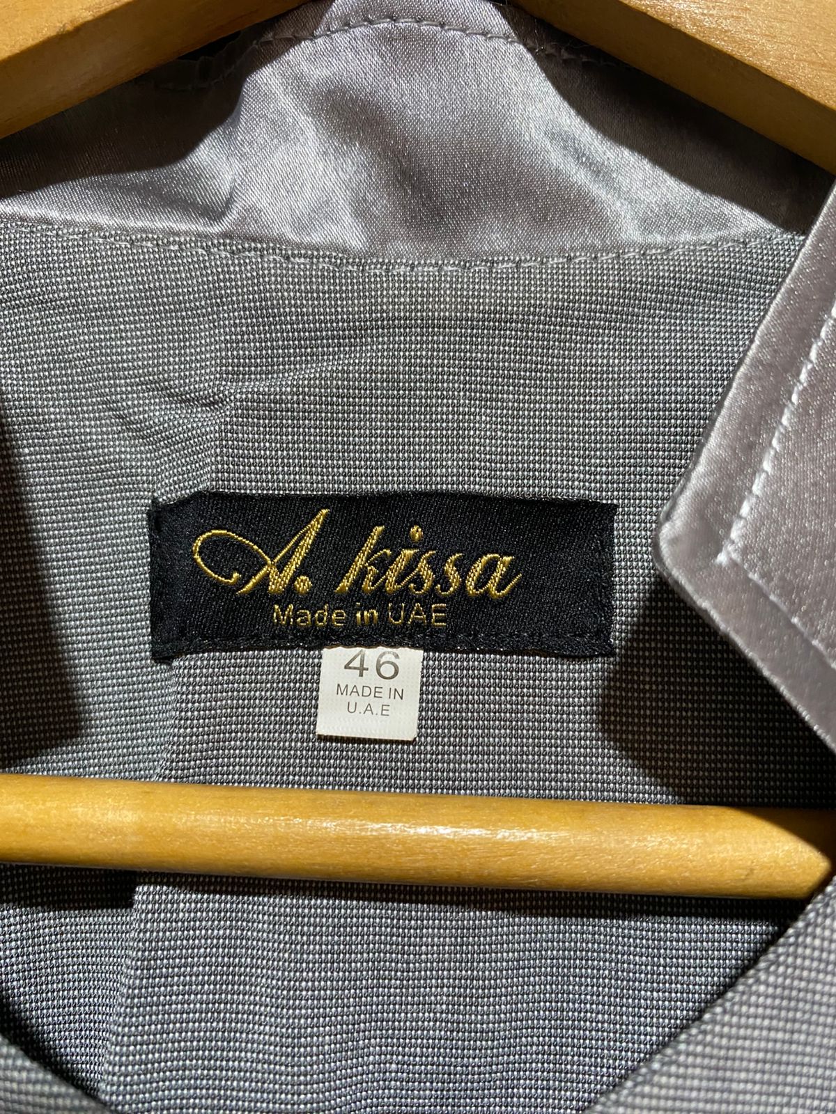 A.KISSA FASHION|XL|BUST 23| Grey Coat-Style Abaya or Long Maxi Dress With Satin