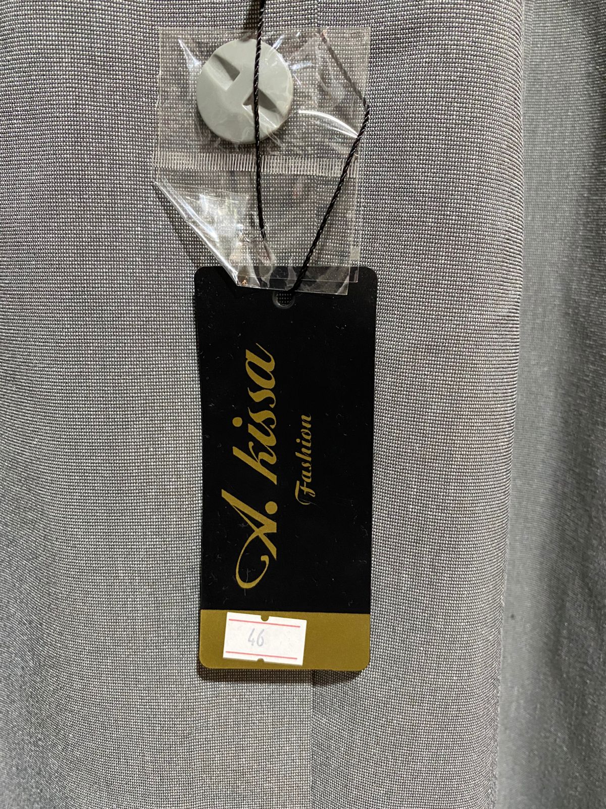 A.KISSA FASHION|XL|BUST 23| Grey Coat-Style Abaya or Long Maxi Dress With Satin