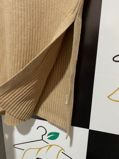 VISCOSE FIBRES |M|BUST 14|Rib-knit turtleneck dress