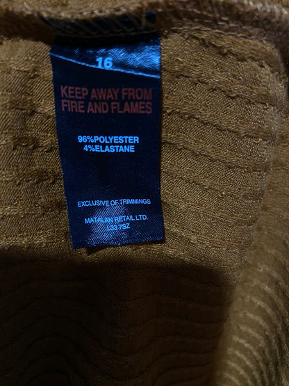 PAPAYA WOMAN|L/XL|BUST 23|Brown Belted Ribbed-Knit Midi Dress