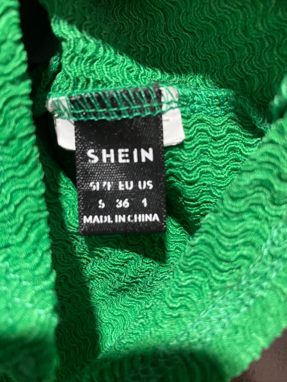 SHEIN |SMALL|Green Ribbed Knit Two-Piece Set
