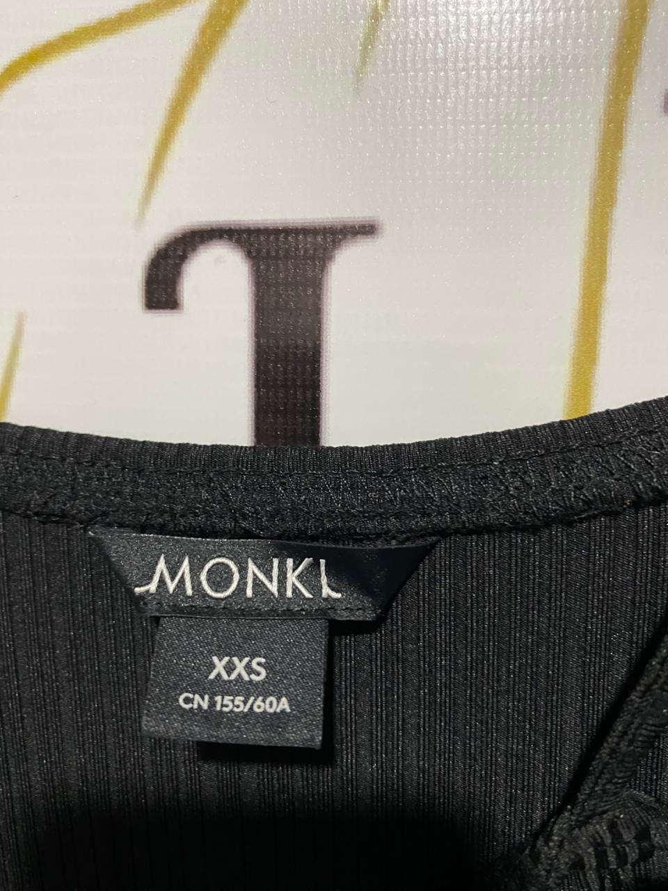 MONKL|XS|BUST 13|Black Square-Neck Cami Wide-Leg Jumpsuit