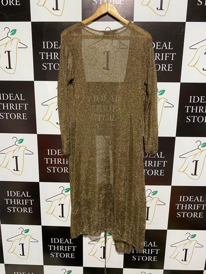 ZARA |S|BUST 16|Knit Coat With Shimmering Metallic Threads