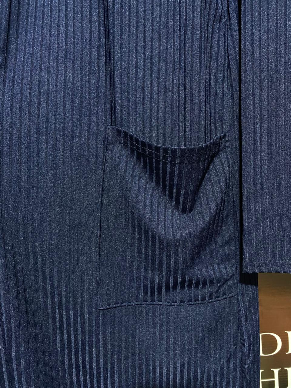 GRAFFIC |L/XL|NAVY BLUE RIBBED KNIT LOUNGEWEAR SET