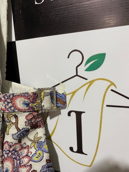 TOP SHOP |M|WAIST 30| Diamante Jacquard Pinafore Jump Suits