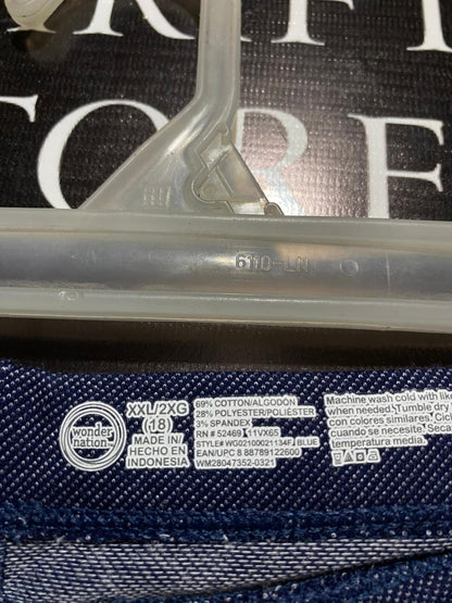 WONDER NATION |XL/XXL|WAIST 30| WOMEN'S NAVY BLUE HEATHERED PERFORMANCE LEGGINGS