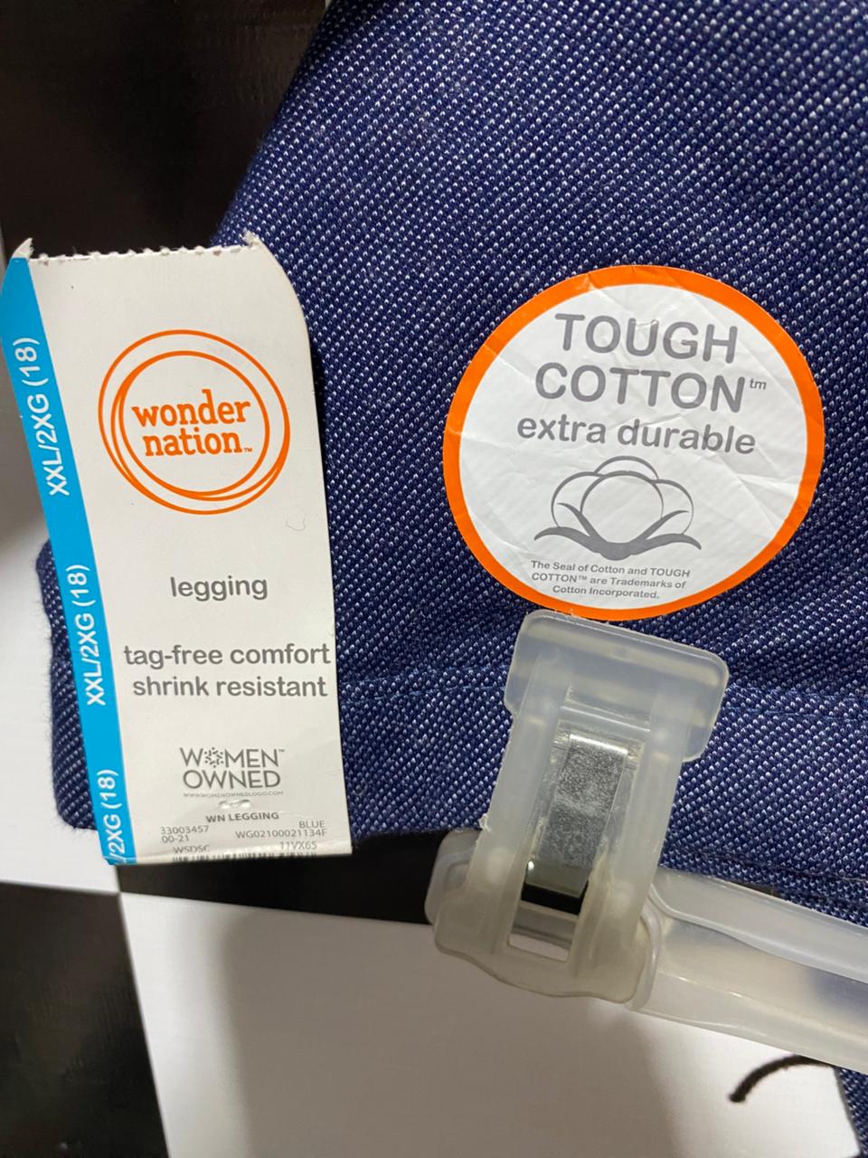 WONDER NATION |XL/XXL|WAIST 30| WOMEN'S NAVY BLUE HEATHERED PERFORMANCE LEGGINGS