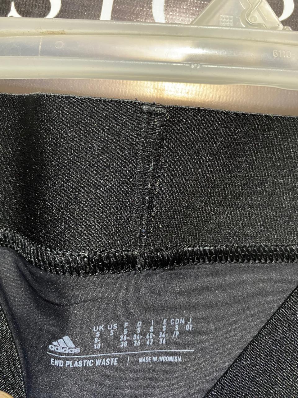 ADIDAS|S|WAIST 24|WOMEN'S GREY HIGH-WAISTED ATHLETIC LEGGINGS WITH SIDE POCKET