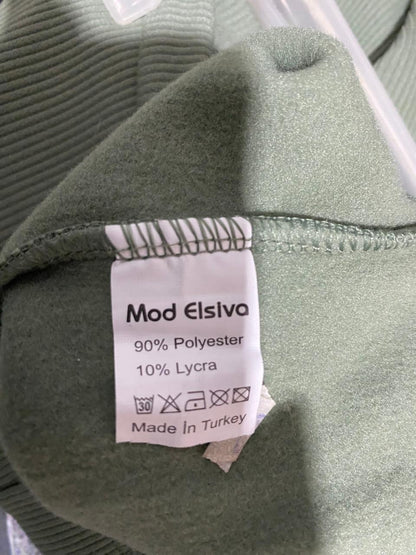MOD ELSIVA|M|WAIST 22|WOMEN'S HIGH-WAISTED SEAMLESS OLIVE GREEN ATHLETIC LEGGINGS