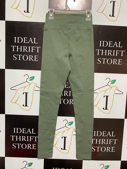 MOD ELSIVA|M|WAIST 22|WOMEN'S HIGH-WAISTED SEAMLESS OLIVE GREEN ATHLETIC LEGGINGS