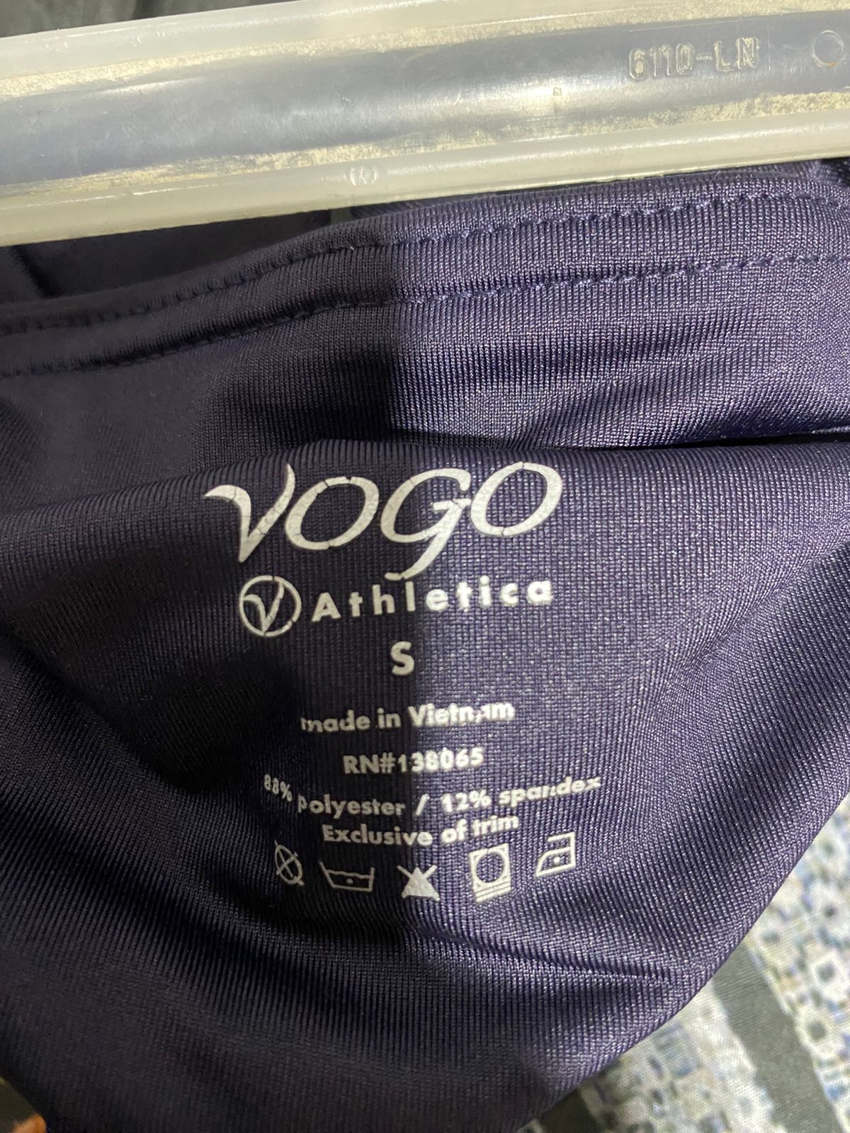 VOGO ATHLETICS|S|WAIST 26|WOMEN'S DARK NAVY BLUE HIGH-WAISTED RIBBED MOTO ATHLETIC LEGGINGS