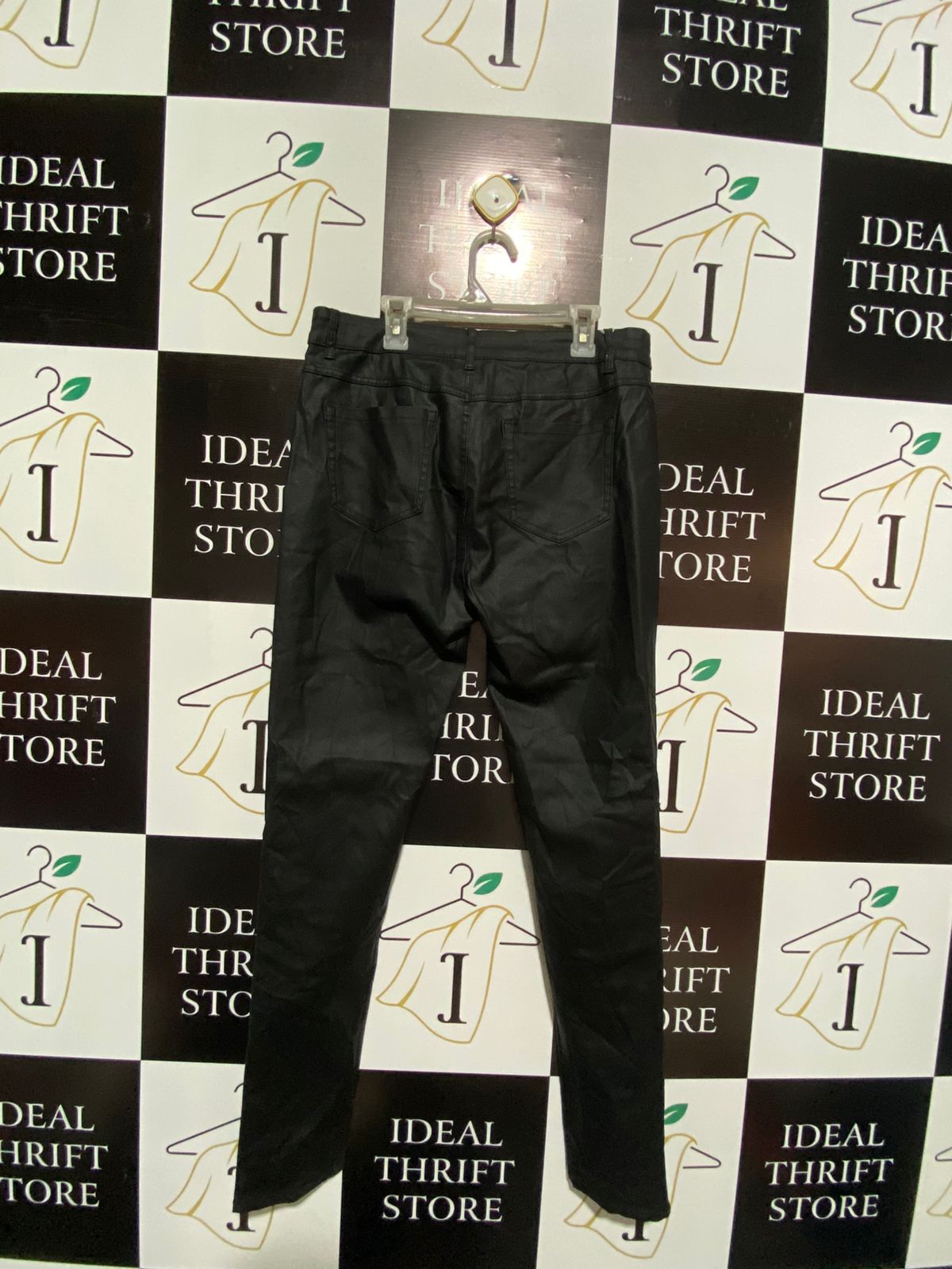 G-SMACK PARIS|XL|WAIST 32|WOMEN'S FAUX LEATHER SLIM FIT PANTS