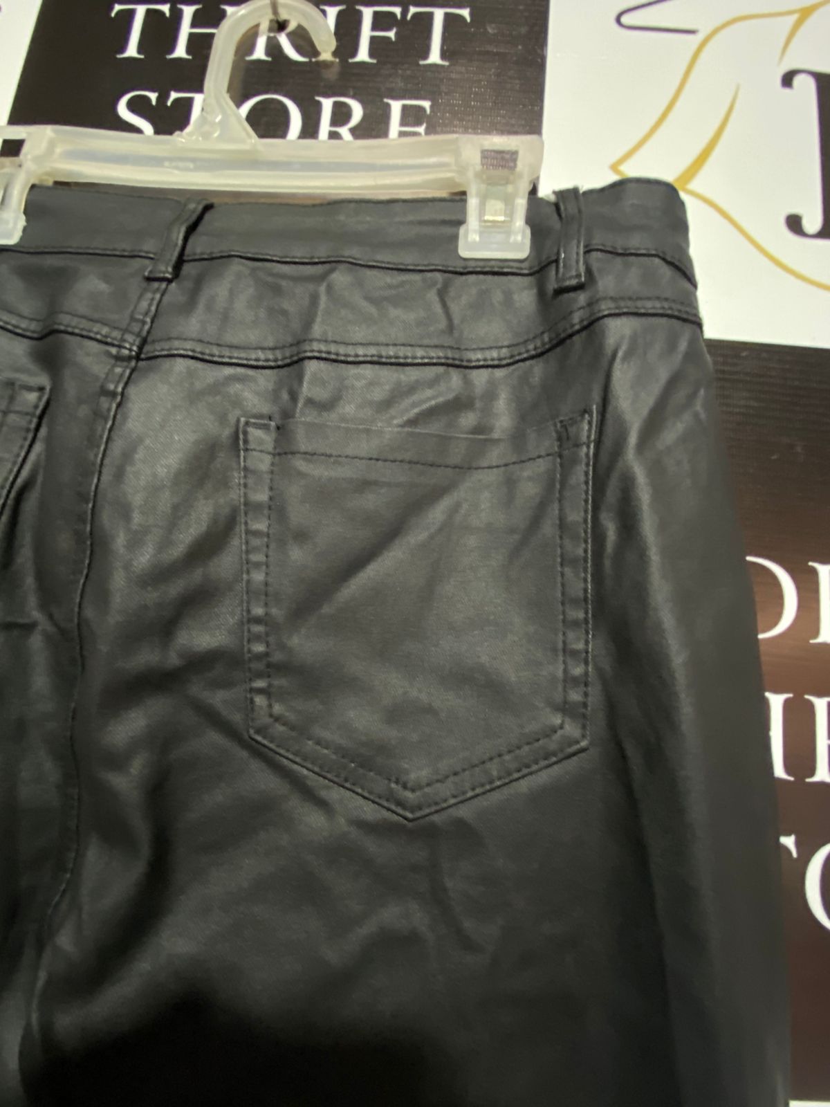 G-SMACK PARIS|XL|WAIST 32|WOMEN'S FAUX LEATHER SLIM FIT PANTS