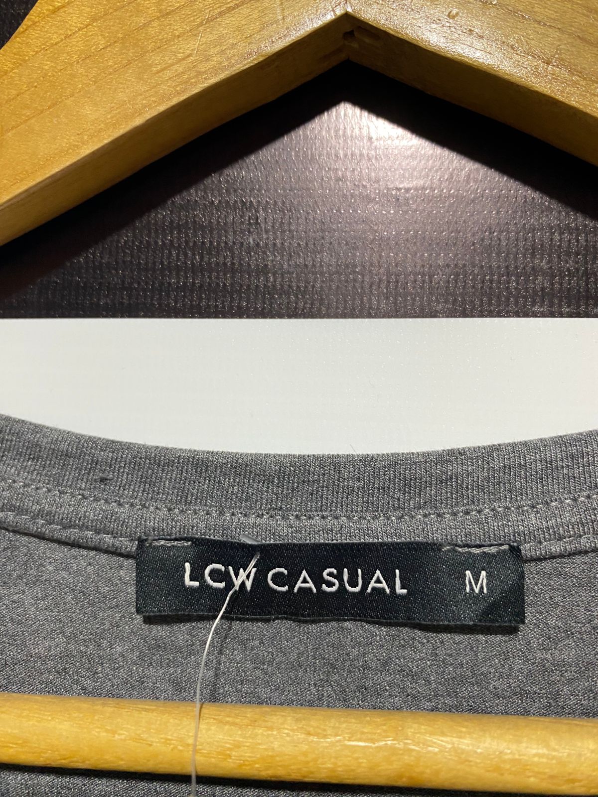 LCW CASUAL|M|BUST 18|GREY LONG SLEEVE "NYC" SEQUINED TOP