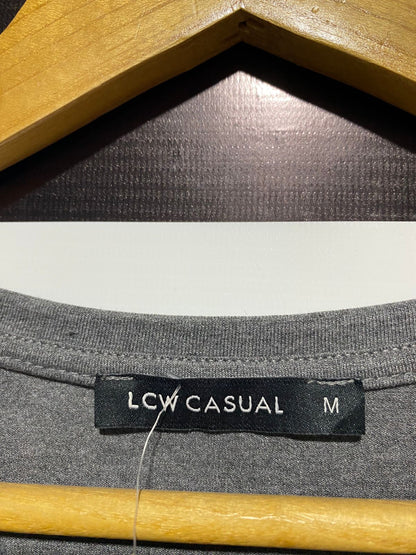 LCW CASUAL|M|BUST 18|GREY LONG SLEEVE "NYC" SEQUINED TOP