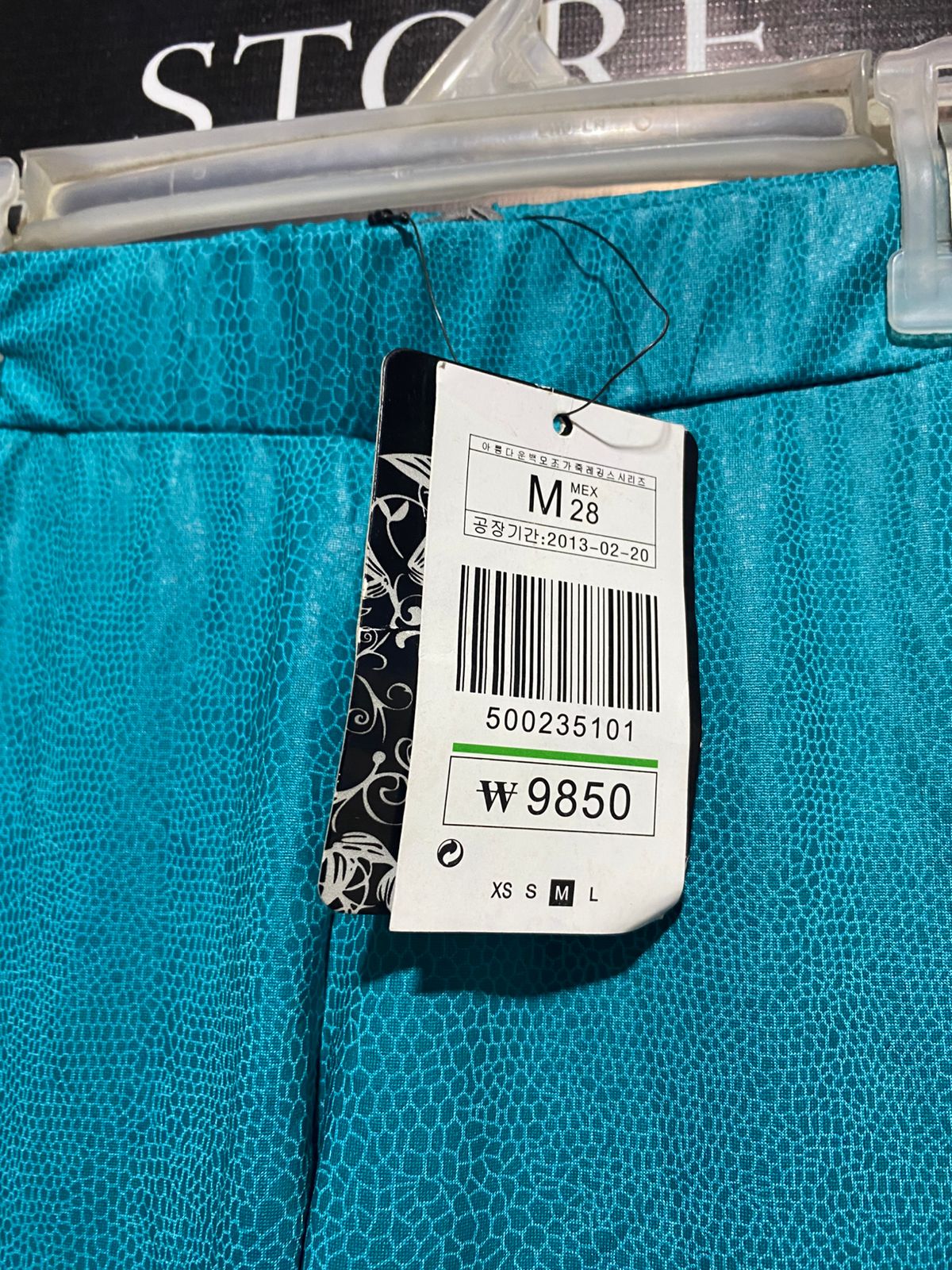 IndiWeaves Women's Teal Cotton Lycra Ankle-Length Leggings|XS|WAIST 22