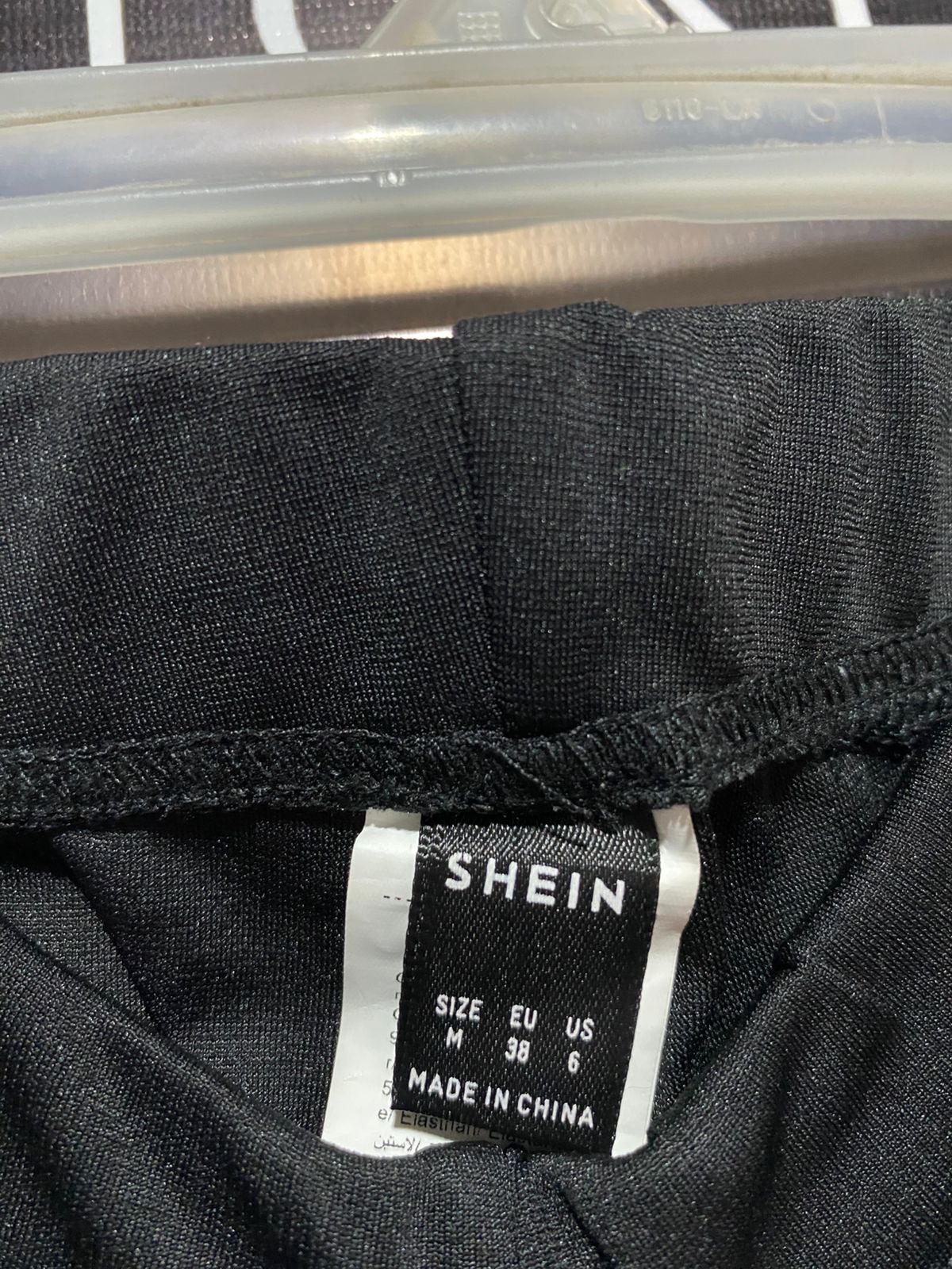 SHEIN|M|WAIST 27|Women's Black Ankle Pants with Pearl Hem Embellishment