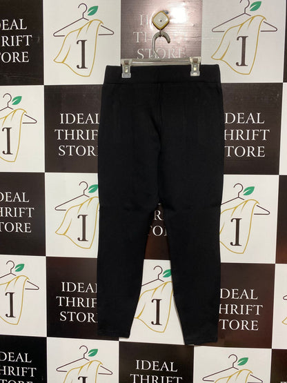 NEXT|M|WAIST 28| WOMEN'S BLACK ANKLE PANTS WITH GOLD-TONE ZIPPERS