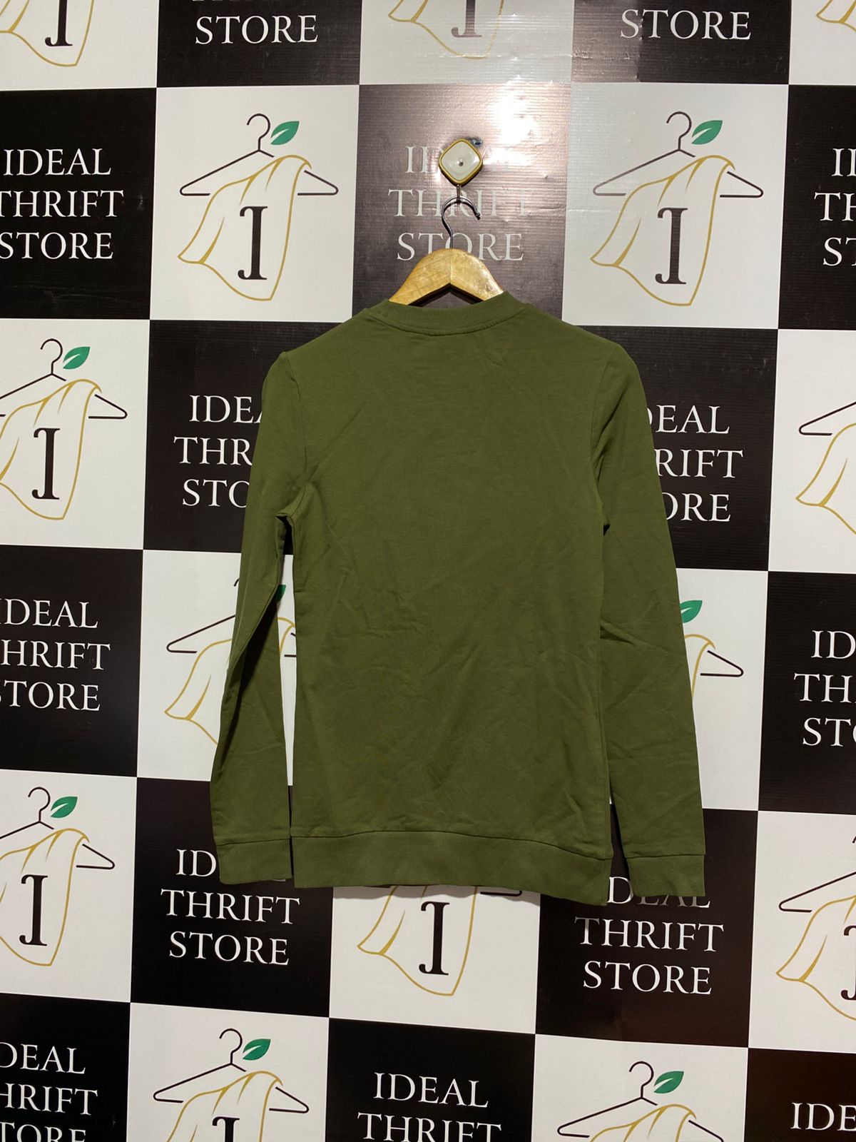 ASOS DESIGN|XS|BUST 17|Olive Green Long-Sleeved Sweatshirt