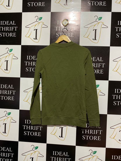 ASOS DESIGN|XS|BUST 17|Olive Green Long-Sleeved Sweatshirt