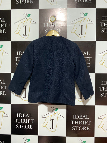 PAUL COSTELLOE|XS|BUST 17|navy blue cropped jackets