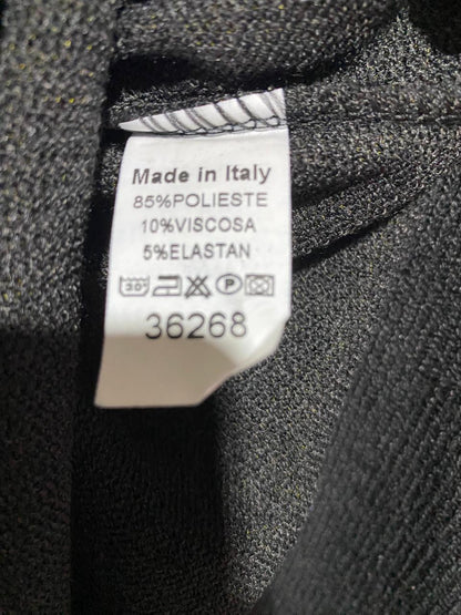 NEW COLLECTION|XL|BUST 23|Black Long-Sleeve Textured Polo Shirt