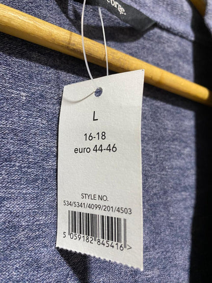 GEORGE|L|BUST 22|grey longline open cardigan with front patch pockets