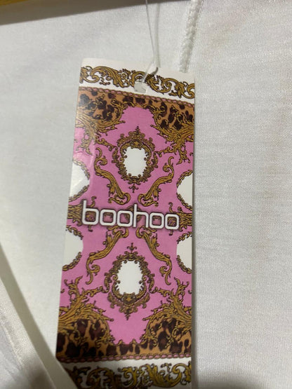 BOOHOO|XL/XXL|BUST 28|Oversized White V-Neck Dolman Sleeve Top