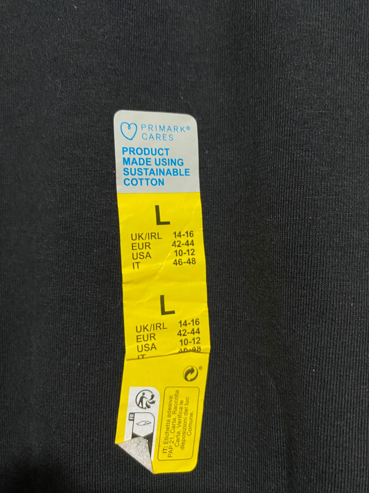 PRIMARK CARES |L| WAIST 32|  Women's French Terry Leggings
