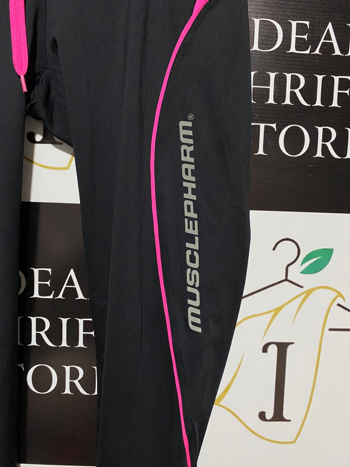 MUSCLE PHARM |M| WAIST 32| Women's Full-Length Leggings with Contrast Piping