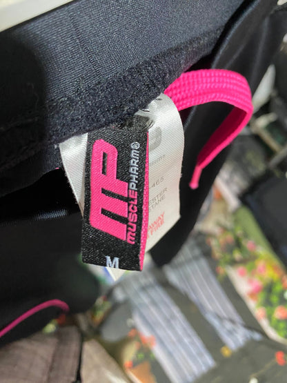 MUSCLE PHARM |M| WAIST 32| Women's Full-Length Leggings with Contrast Piping