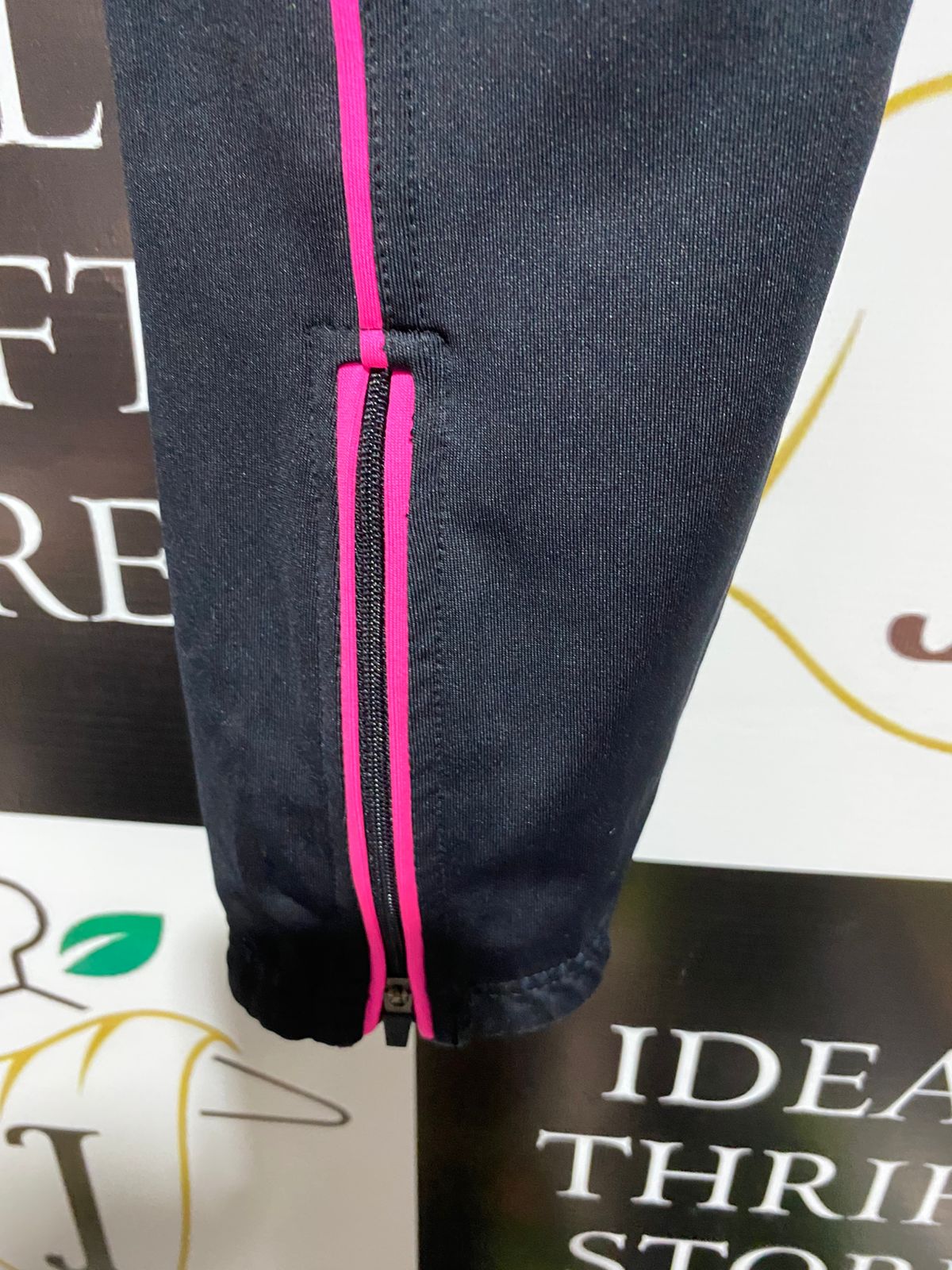 MUSCLE PHARM |M| WAIST 32| Women's Full-Length Leggings with Contrast Piping