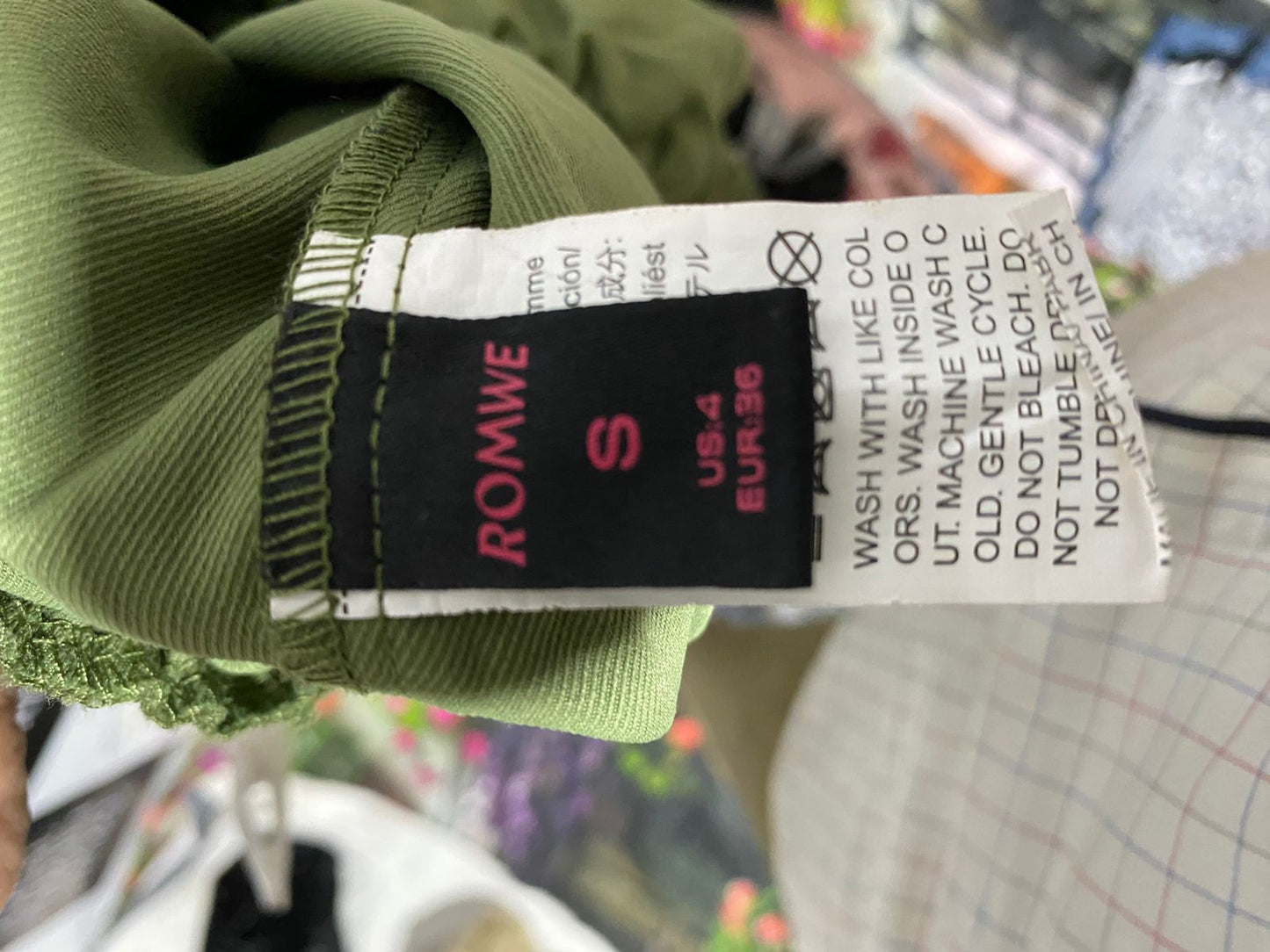 ROMWE |S|WAIST 26| Olive Green Relaxed Fit Cargo Trousers