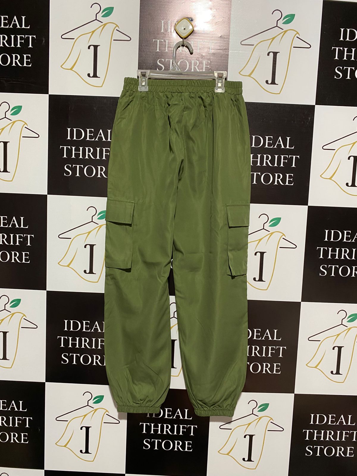 ROMWE |S|WAIST 26| Olive Green Relaxed Fit Cargo Trousers