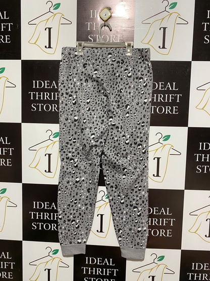 PRIMARK CARE |S| WAIST 32| Grey and Black Leopard Print Pajama Bottoms